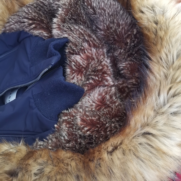 Babaton Lindon Down PARKA in navy - Picture 5 of 14